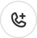 Icône téléphone avec cadran rotatif stylisé en cercle gris clair